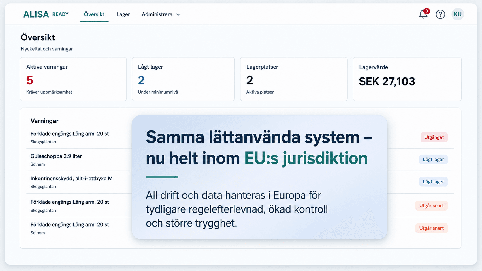 Alisa Ready flyttar till europeiskt moln